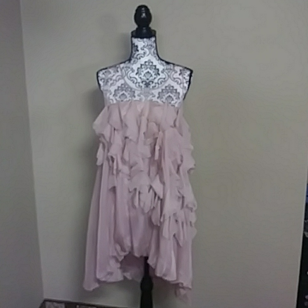 Ruffle Hi Lo Bubble Hem Tunic